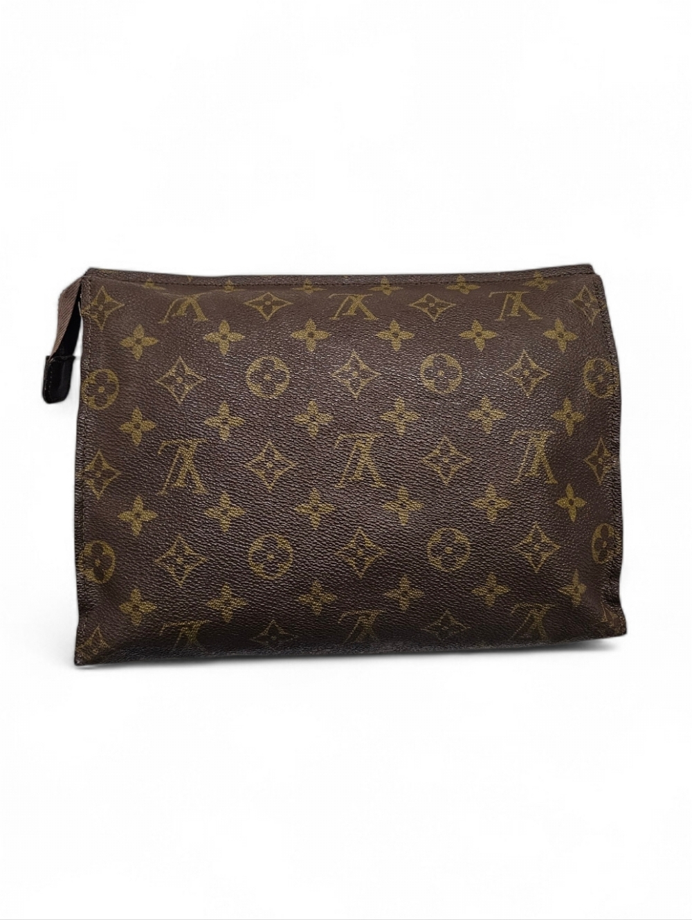 Louis Vuitton Vintage Pochette Toiletry Clutch In Canvas Monogram In Brown